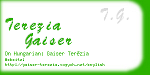 terezia gaiser business card